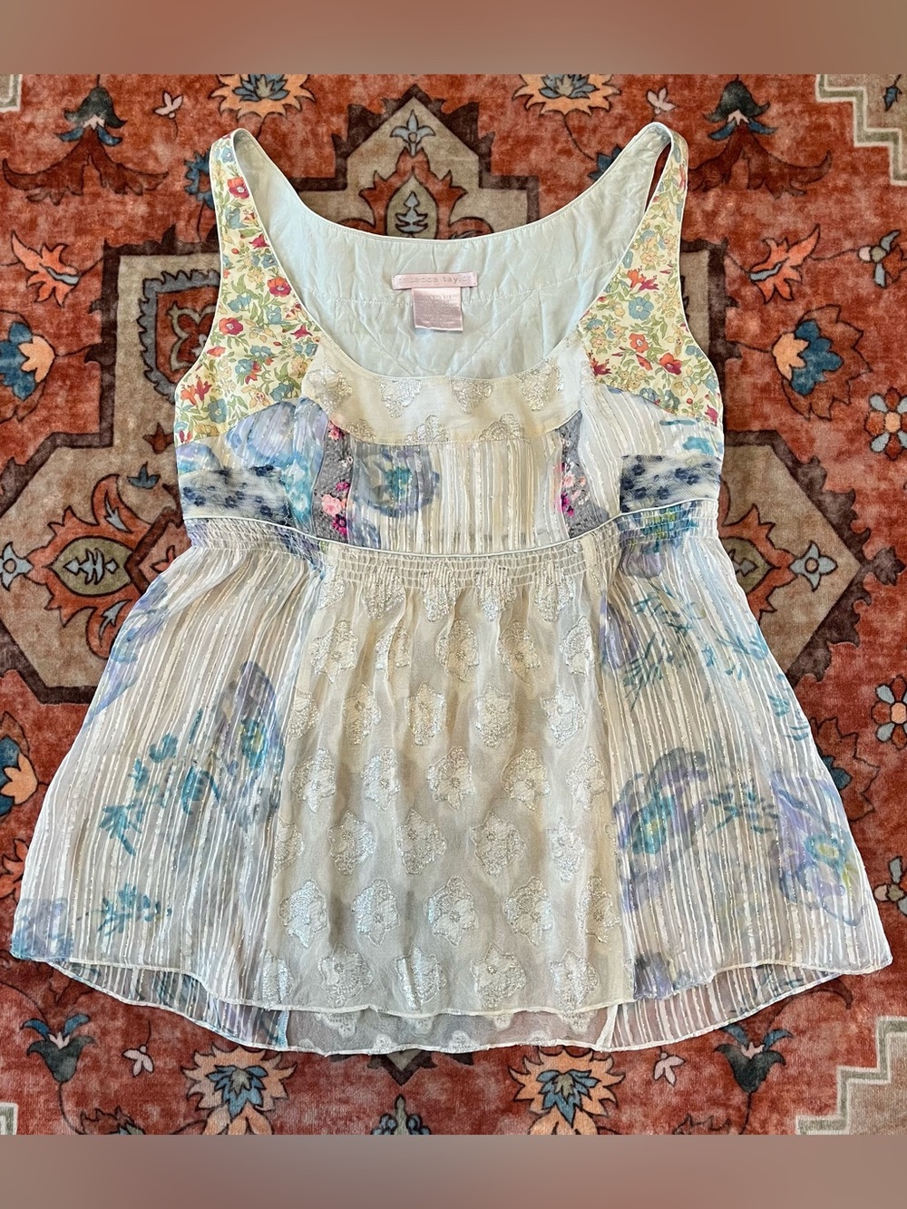 Vintage Grail Rebbeca Taylor Silk Fairy Top